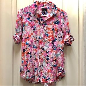 J.Crew brushstroke marigold boy shirt